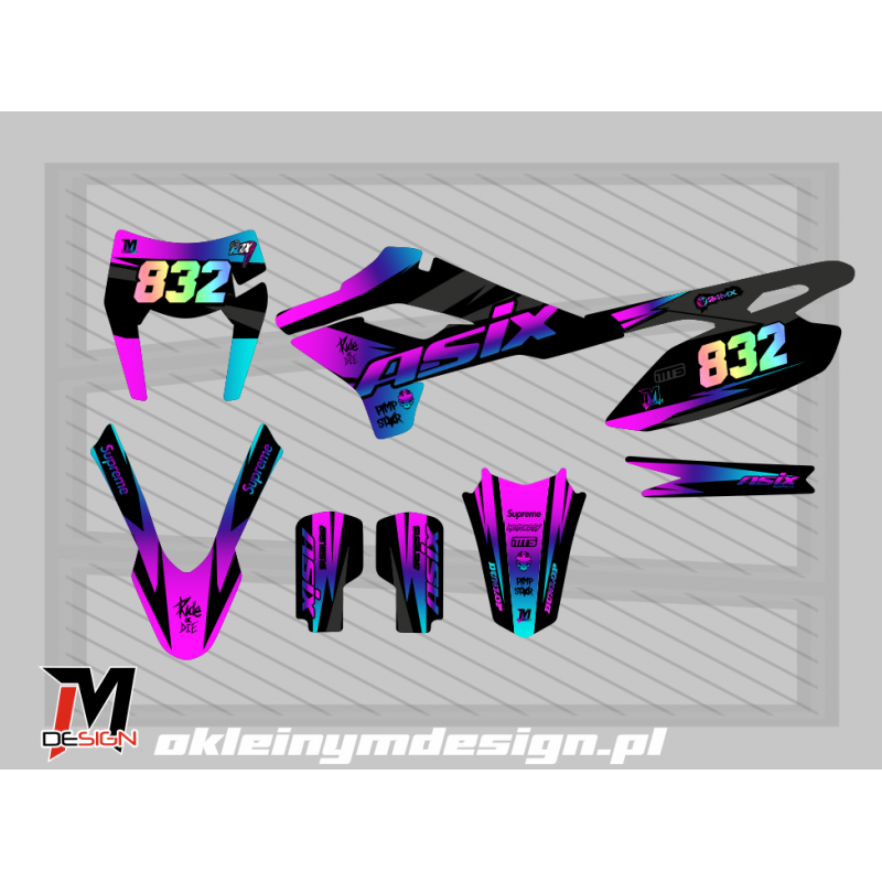 XMOTOS XB88 GRAY, PURPLE AND BLUE, 832